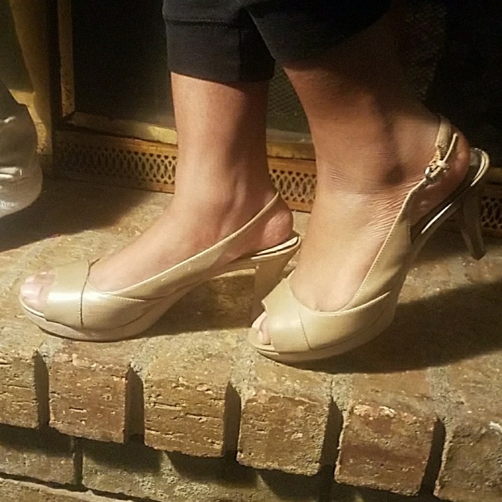 Tan sandal heel